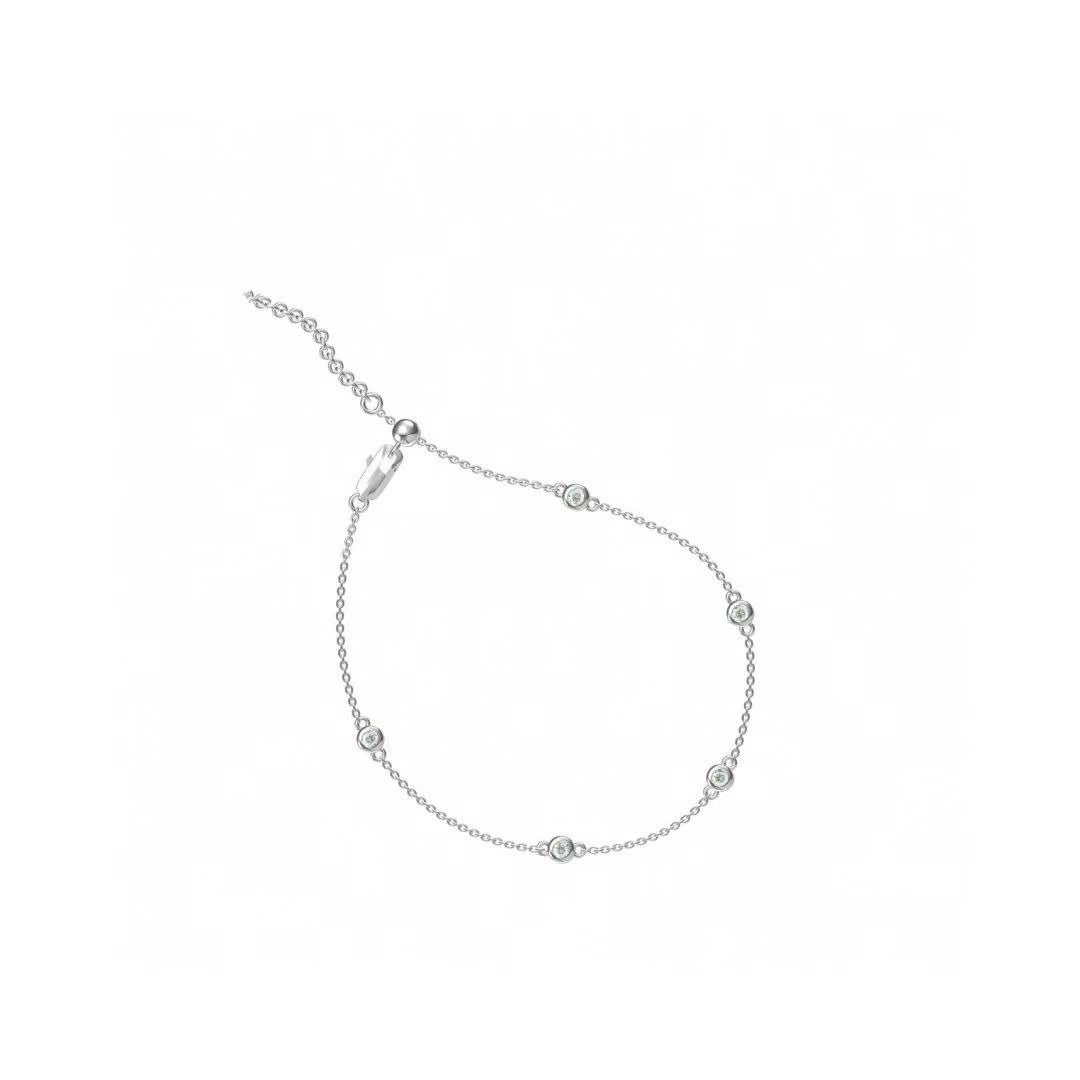 Tiffany & Co Elegant Silver Diamond Bracelet